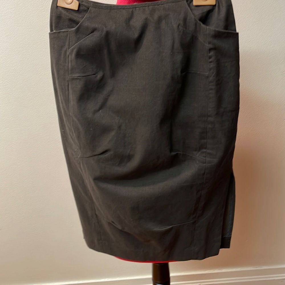 Gary graham olive color skirt cotton100%